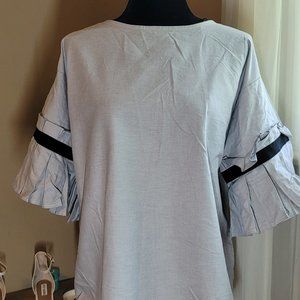 Chepe Italy Pleated Sleeve Blouse - Made in Italy